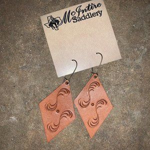 McIntire Saddlery Earrings - Diamond Shape Scroll